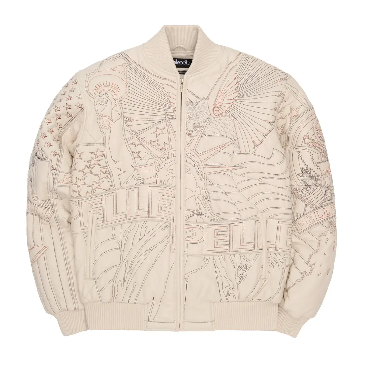 Pelle Pelle America Quilted Jacket Cream (1)